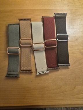 Source Unknown Nylon Apple Watch Bands - Green, Tan, Cream, Burgundy, Black